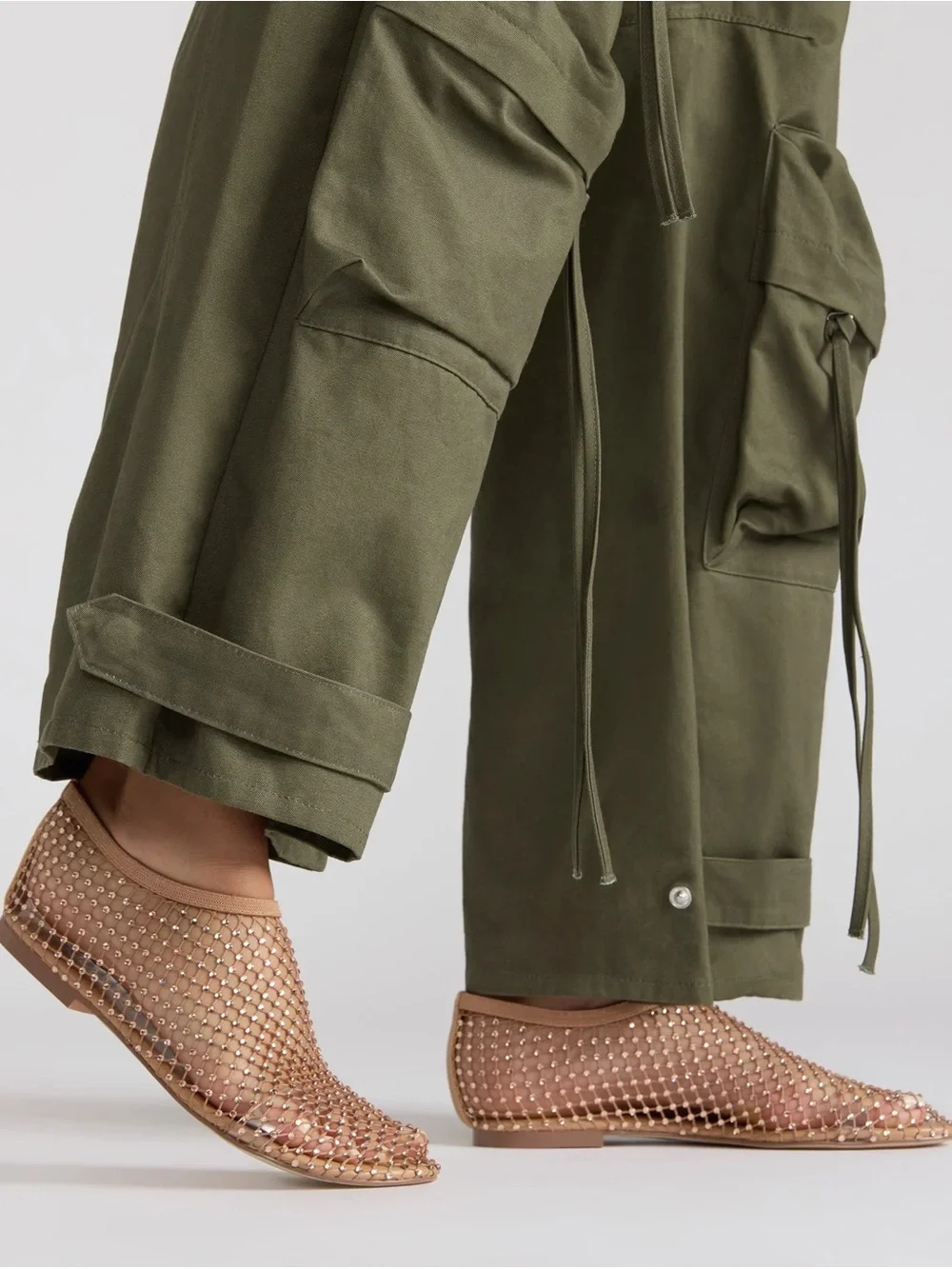 Steve Madden Metallic Woven Blush Slip-On Flats | MINO BLUSH RHINESTONES